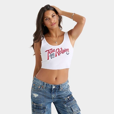 Women's True Religion Crystal Vintage Rib Tank