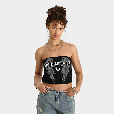 Women's True Religion Crystal Wing Ribbed Tube Top