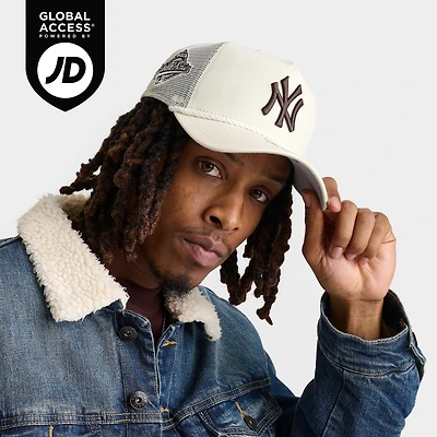 New Era New York Yankees MLB 9FORTY A-Frame Rope Trucker Hat