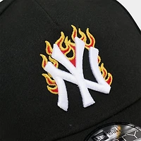 New Era New York Yankees MLB 9FORTY A-Frame Flames Snapback Hat