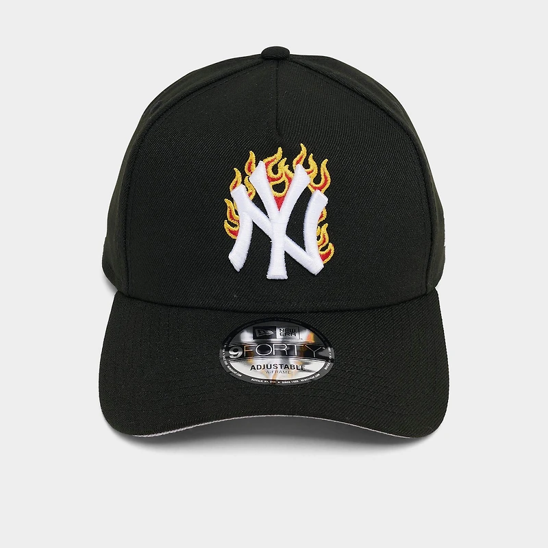 New Era New York Yankees MLB 9FORTY A-Frame Flames Snapback Hat