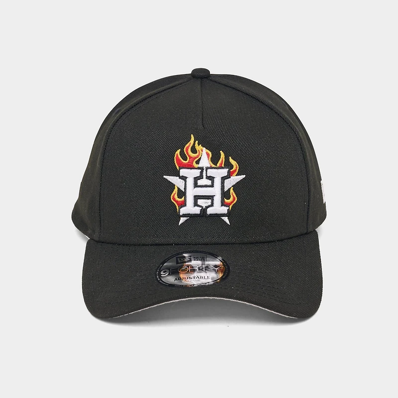 New Era Houston Astros MLB 9FORTY A-Frame Flames Snapback Hat