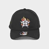 New Era Houston Astros MLB 9FORTY A-Frame Flames Snapback Hat