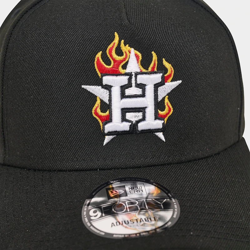 New Era Houston Astros MLB 9FORTY A-Frame Flames Snapback Hat