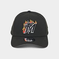 New Era Miami Marlins MLB 9FORTY Flames A-Frame Adjustable Snapback Hat