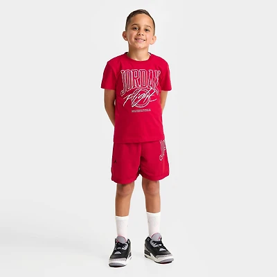 Little Kids' Jordan Beyond The Arc T-Shirt and Mesh Shorts Set