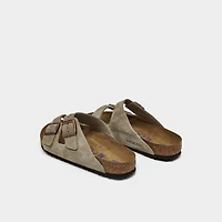 Men's Birkenstock Arizona Suede Leather Soft Footbed Sandals