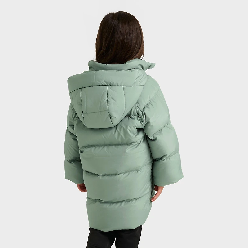 Big Kids' The North Face Down Fleece-Lined Short Parka Jacket