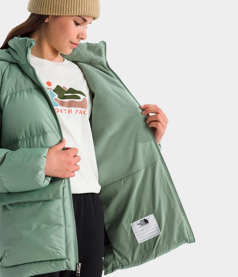 Big Kids' The North Face Down Fleece-Lined Short Parka Jacket