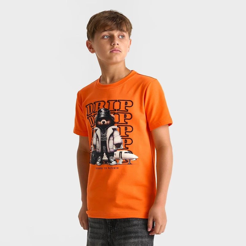Big Kids' Streetz Iz Watchin Drip Teddy T-Shirt