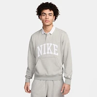 Men's Nike Club Fleece Long-Sleeve Polo Shirt