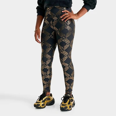 Girls' Big Kids' Nike One Dri-FIT Shine Printed Leggings