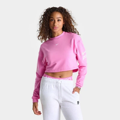 Women's Nike Pro Dri-FIT French Terry Loose Crewneck Sweatshirt