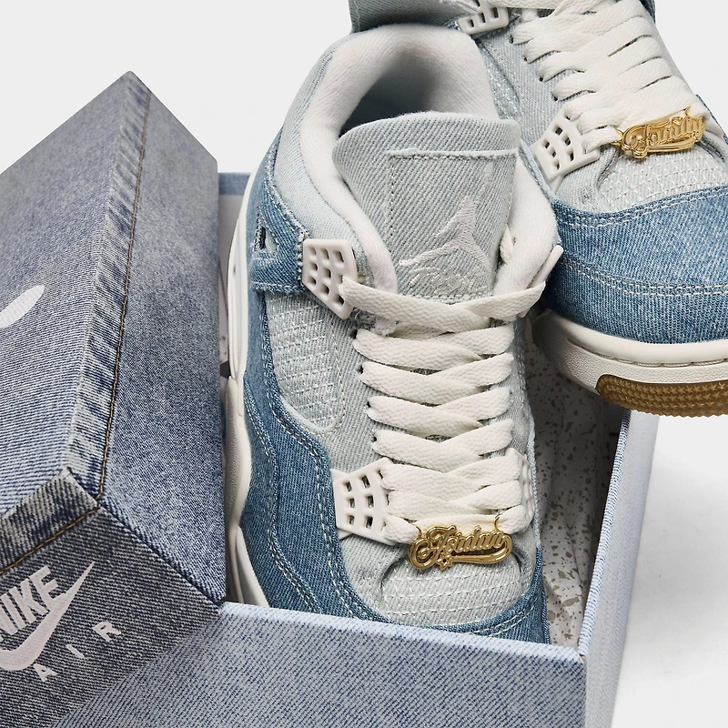 Women's Air Jordan Retro 4 Textile Casual Shoes