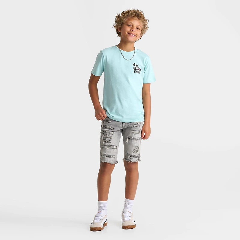 Big Kids' Jordan Craig Ripped Denim Shorts