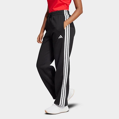Women's adidas Essentials 3-Stripes Fleece Open Hem Pants
