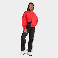 Women's adidas Essentials 3-Stripes Fleece Open Hem Pants