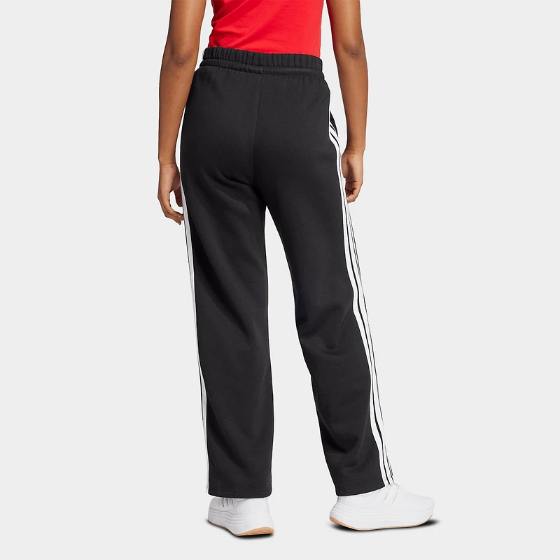 Women's adidas Essentials 3-Stripes Fleece Open Hem Pants