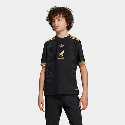 Big Kids' adidas Originals Mexico 2025 Gold Soccer Jersey