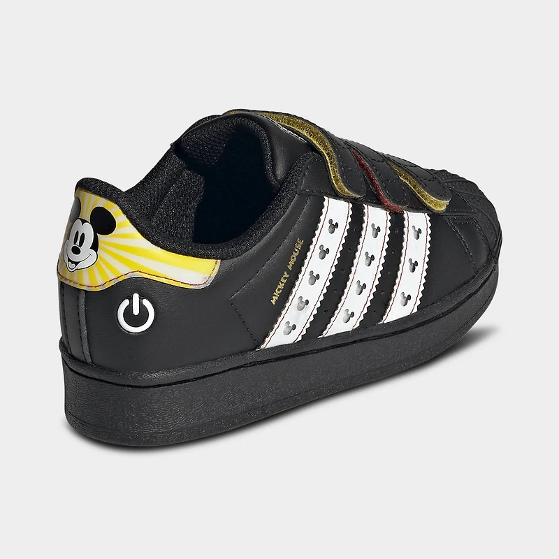 Little Kids' adidas Originals x Disney Mickey Mouse Superstar LED Lights Comfort Closure Casual Shoes