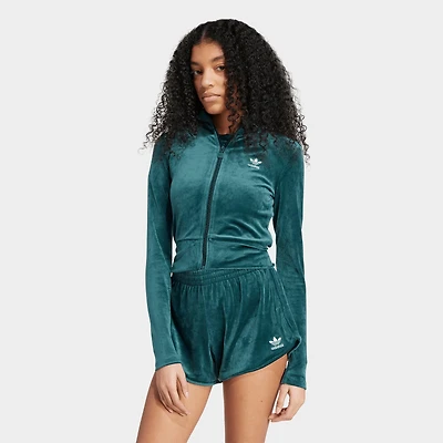 Women's adidas Originals Essentials Velvet Fitted Track Top