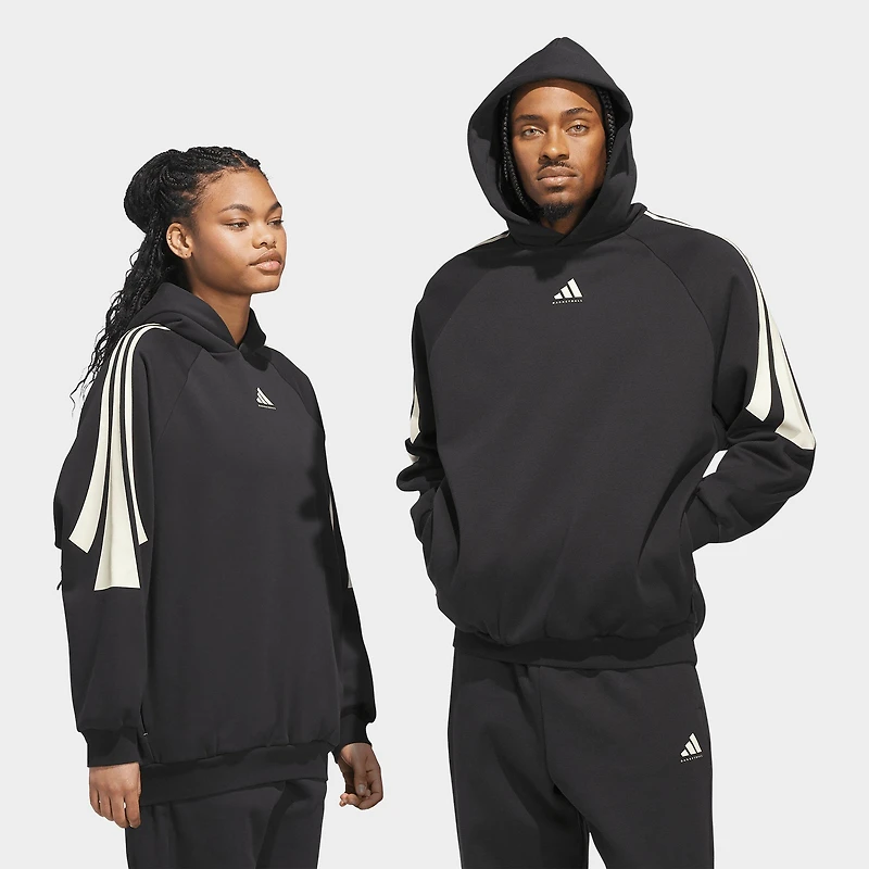 Men's adidas Basketball 3-Stripes Fleece Hoodie