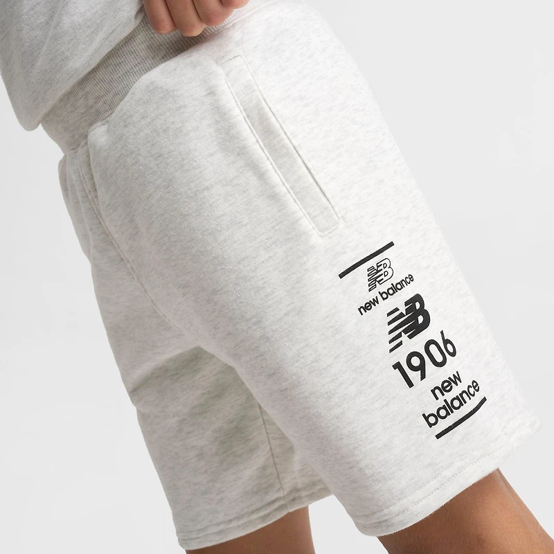 Big Kids' New Balance Stacked Logo Fleece Shorts