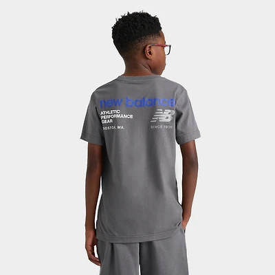 Big Kids' New Balance Linear Logo Back Hit T-Shirt