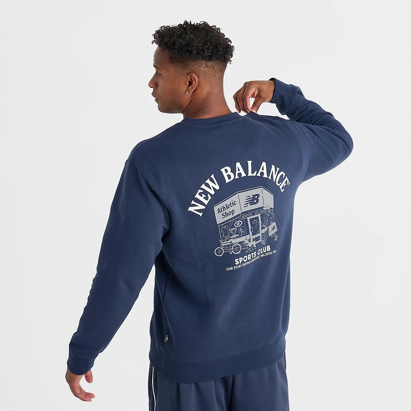 Men's New Balance Sports Club Shop Graphic Crewneck Sweatshirt