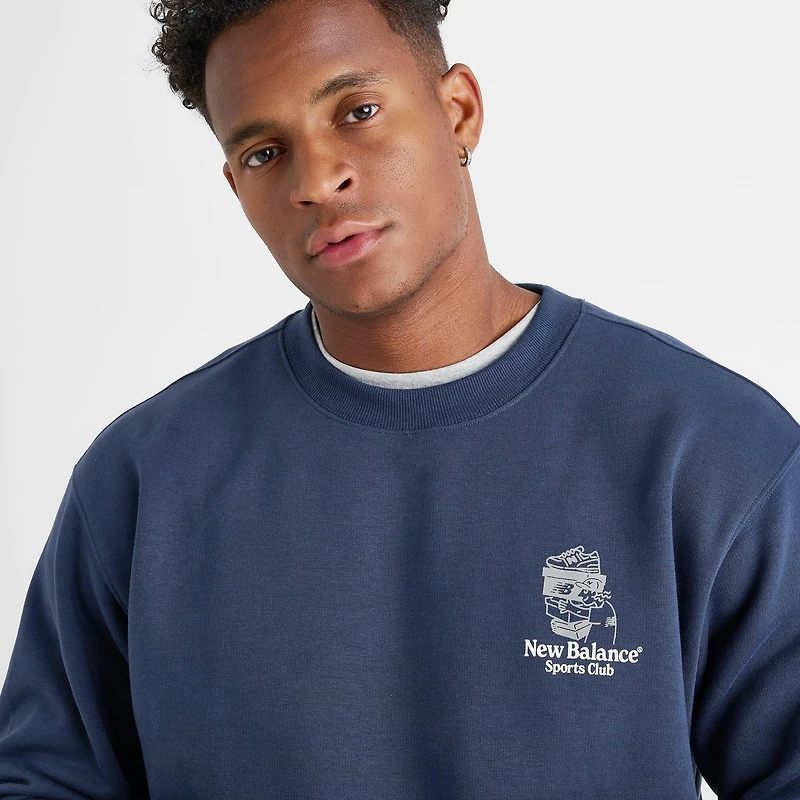 Men's New Balance Sports Club Shop Graphic Crewneck Sweatshirt