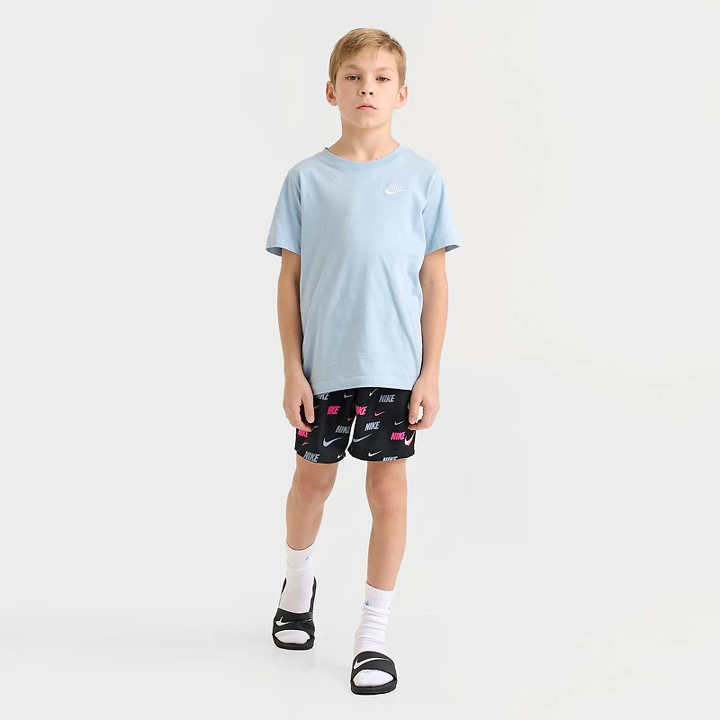 Big Kids' Nike Swoosh Allover Print Swim Shorts