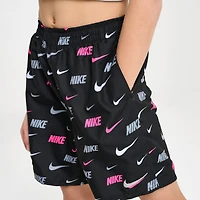 Big Kids' Nike Swoosh Allover Print Swim Shorts