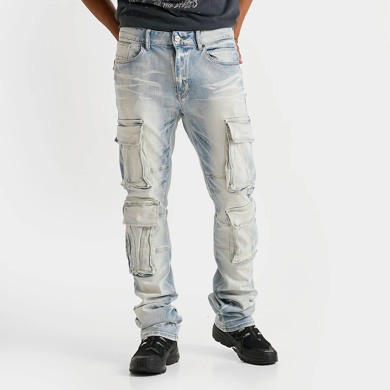 Men's Smoke Rise Stacked Utility Cargo Denim Jeans
