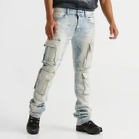 Men's Smoke Rise Stacked Utility Cargo Denim Jeans