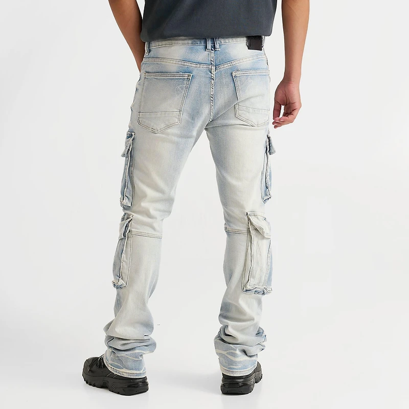 Men's Smoke Rise Stacked Utility Cargo Denim Jeans