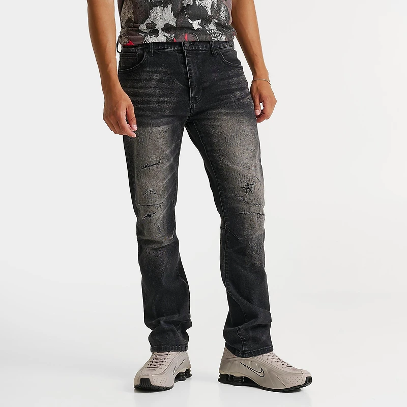 Men's Smoke Rise Distressed Straight Leg Denim Jeans