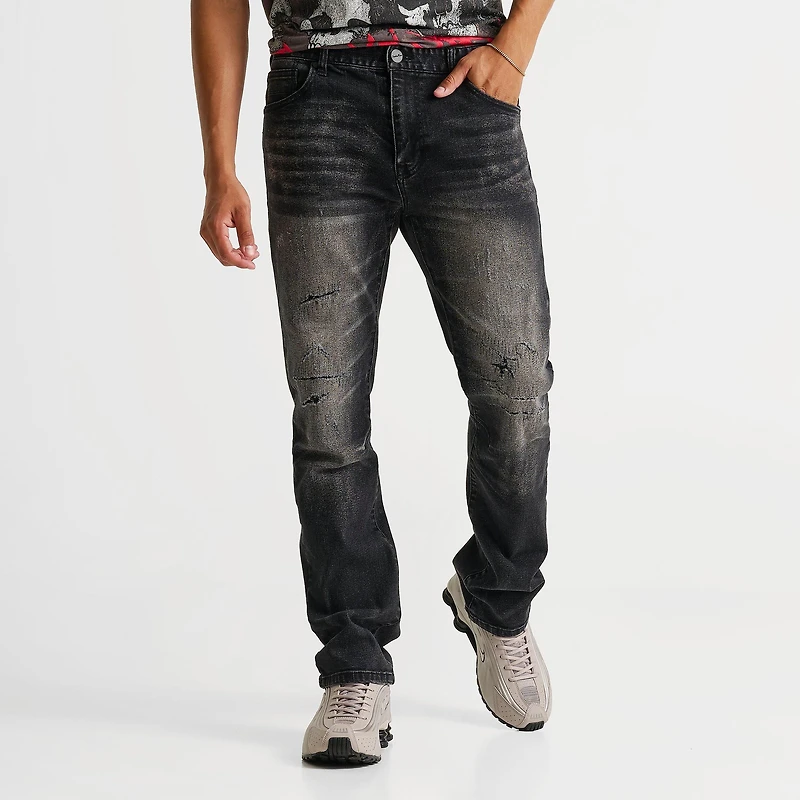 Men's Smoke Rise Distressed Straight Leg Denim Jeans