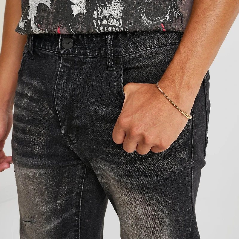 Men's Smoke Rise Distressed Straight Leg Denim Jeans