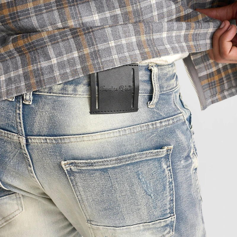 Men's Smoke Rise Lazy Stacked Flare Denim Jeans