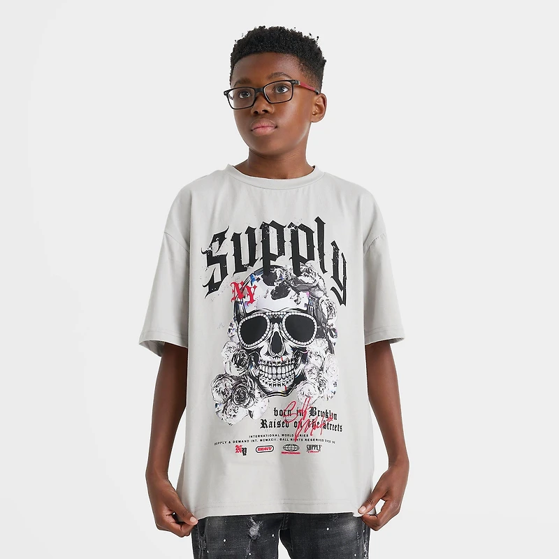 Big Kids' Supply & Demand Skull Glasses T-Shirt