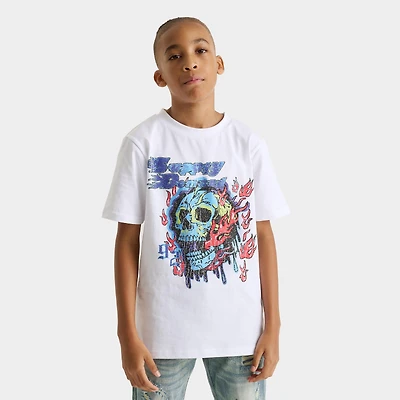 Big Kids' Supply & Demand Flaming Skull Graphic T-Shirt