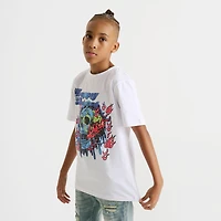 Big Kids' Supply & Demand Flaming Skull Graphic T-Shirt