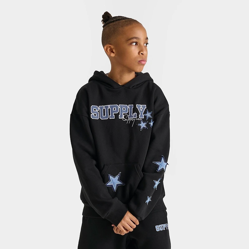 Big Kids' Supply & Demand Denim Stars Pullover Hoodie