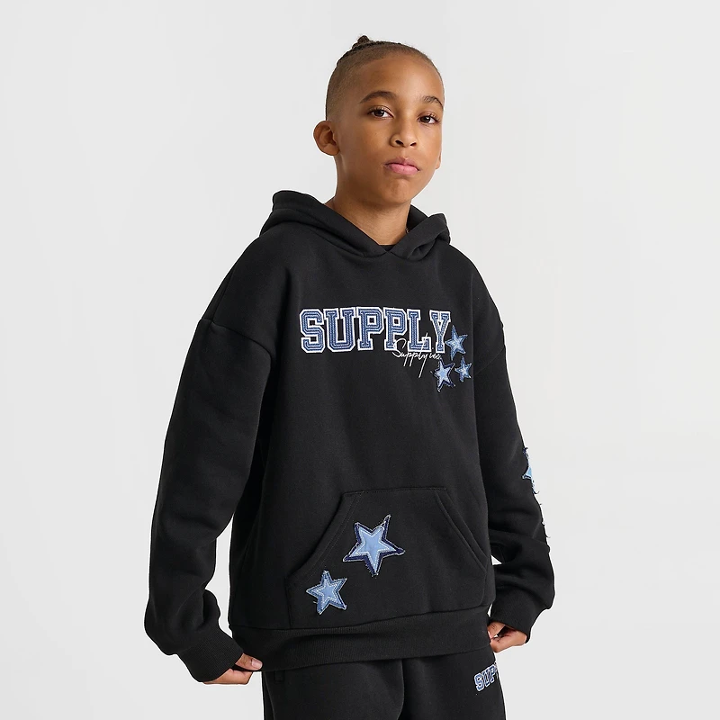 Big Kids' Supply & Demand Denim Stars Pullover Hoodie