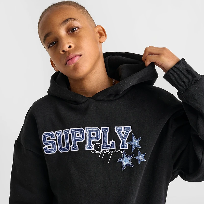 Big Kids' Supply & Demand Denim Stars Pullover Hoodie
