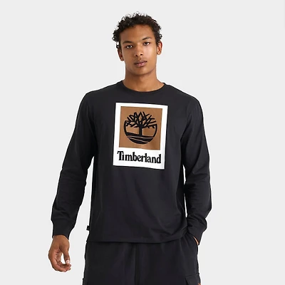 Men's Timberland Stack Logo Long-Sleeve T-Shirt