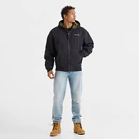 Men's Timberland Washed Duck Canvas Hooded Bomber Jacket