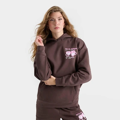 Women's Unlike Humans Coffee Club Oversized Pullover Hoodie