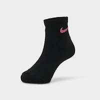 Girls' Toddler Nike Metallic Swoosh Quarter Socks (6-Pack)