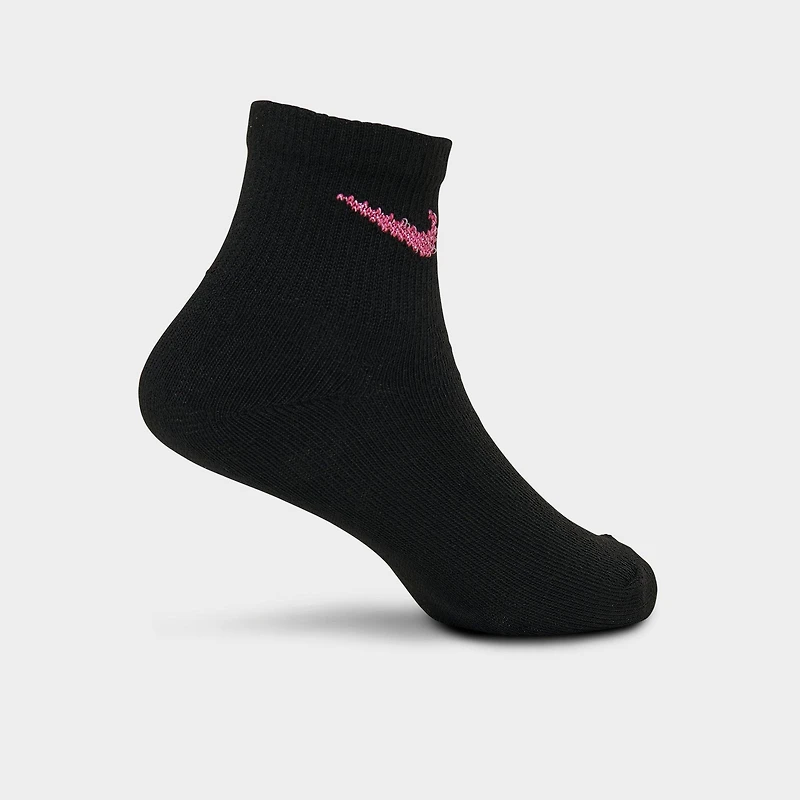 Girls' Toddler Nike Metallic Swoosh Quarter Socks (6-Pack)